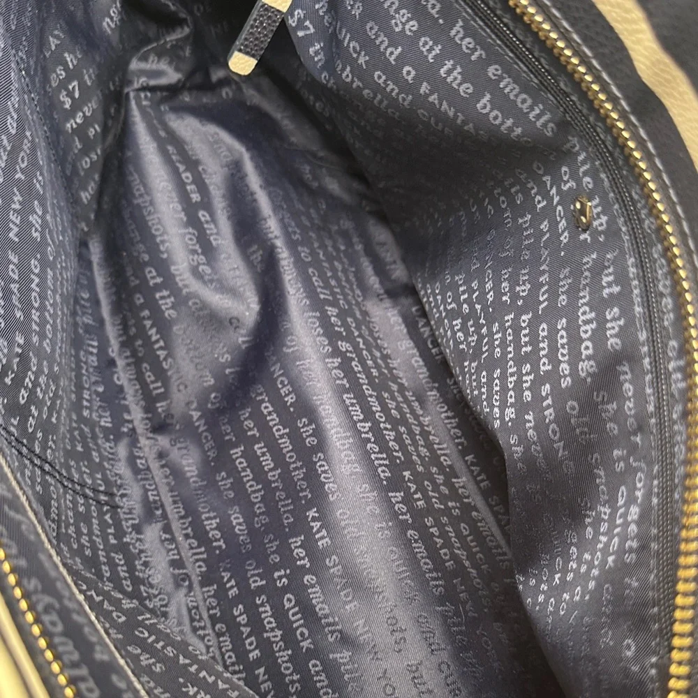 Kate Spade Striped Tote with Storybook lining
